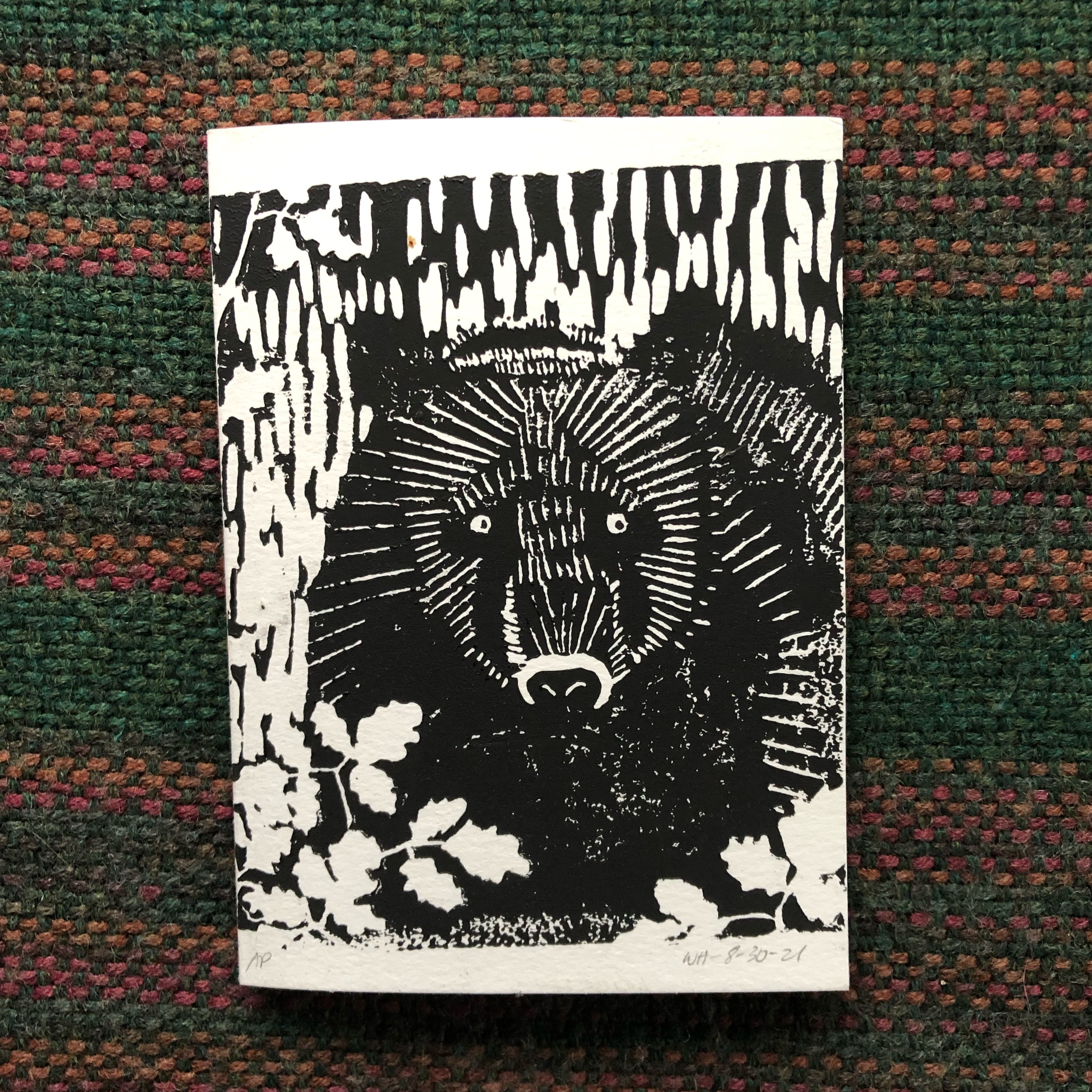 Black Bear and Poison Oak Card